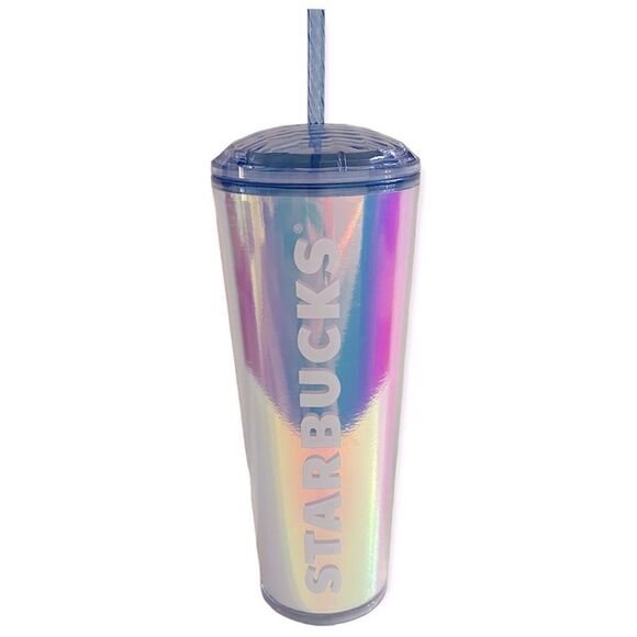Starbucks Summer 2023 Iridescent Prism Lid Water Hot Cold Liquid Tumbler 24oz - Picture 9 of 9